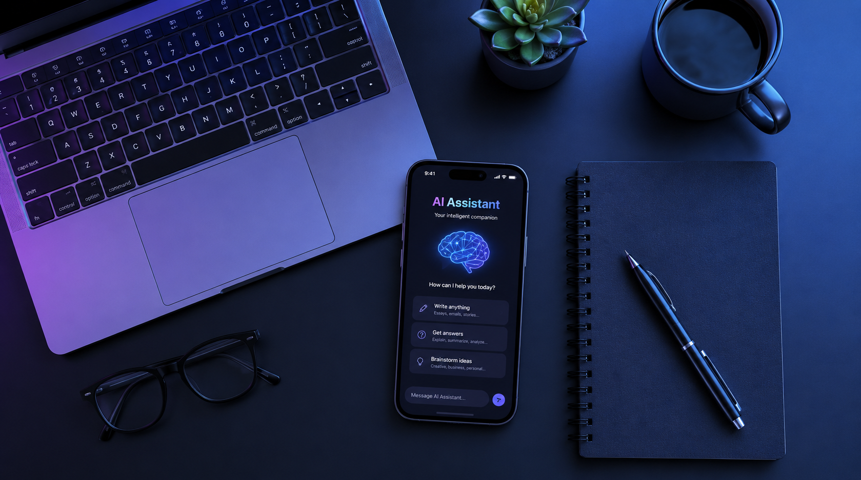 Students learning AI