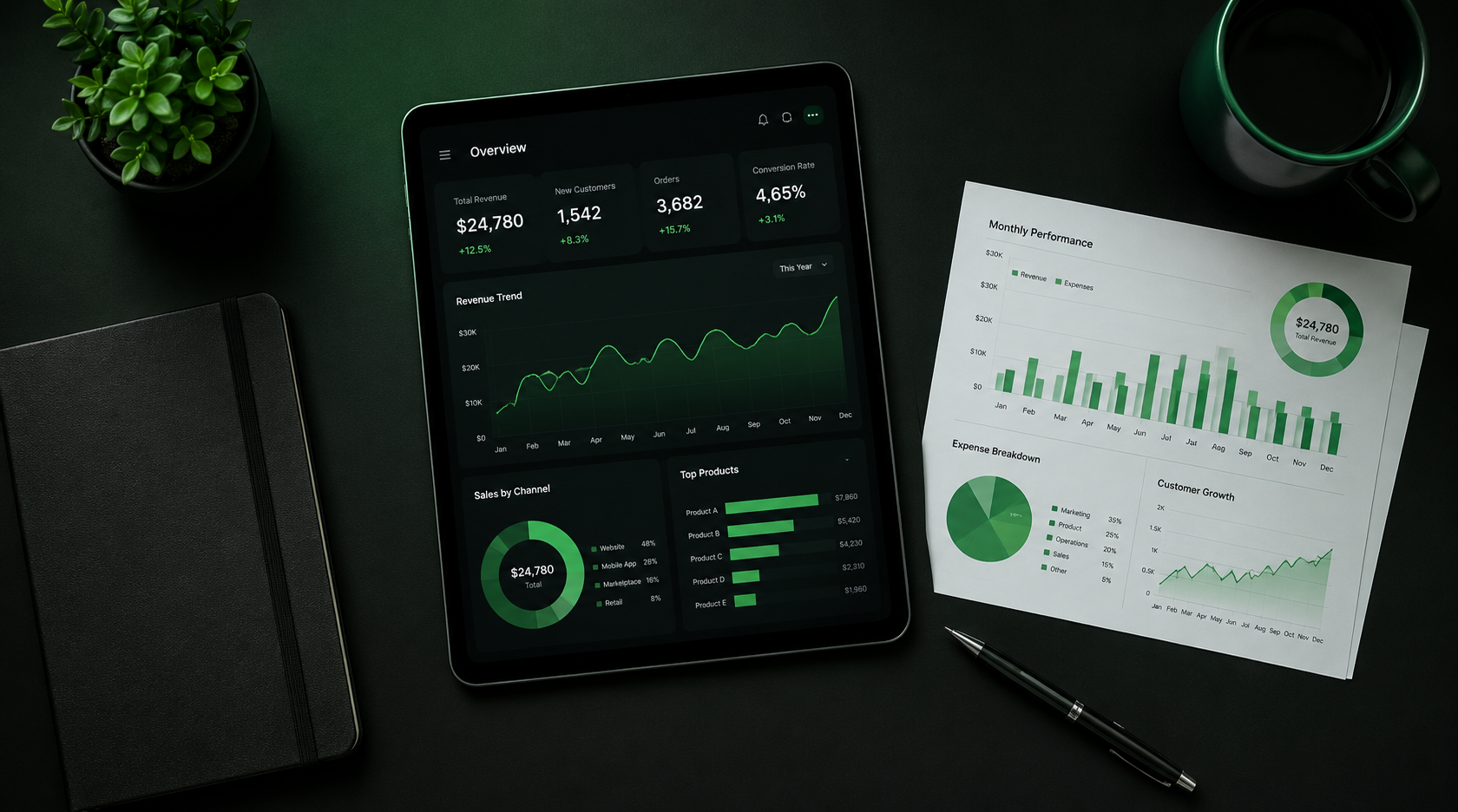Data analytics dashboard